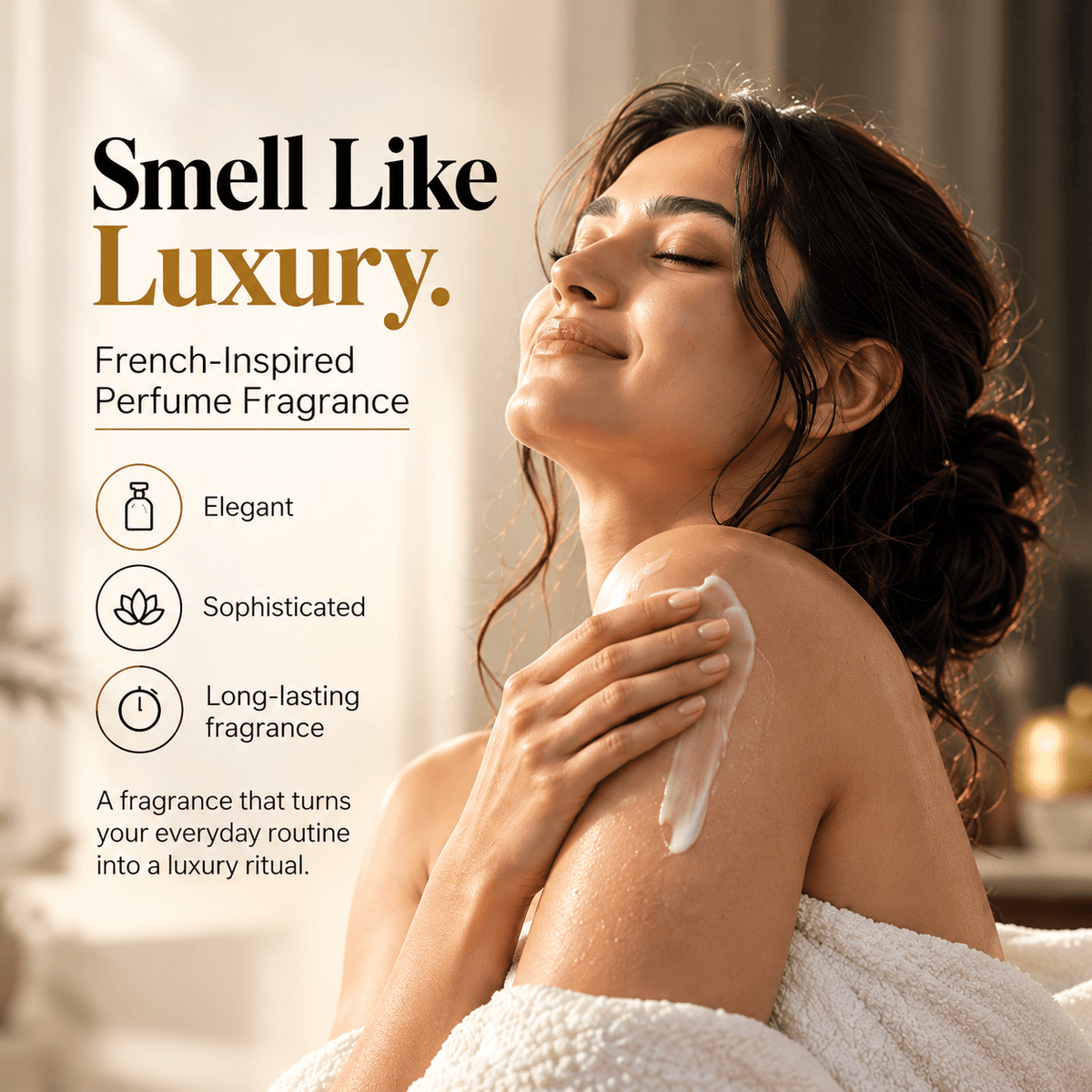 VELI Luxury Perfume Body Lotion  French Scented • 200ml • Silky Non-Sticky Finish